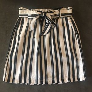 Topshop Striped Mini Skirt